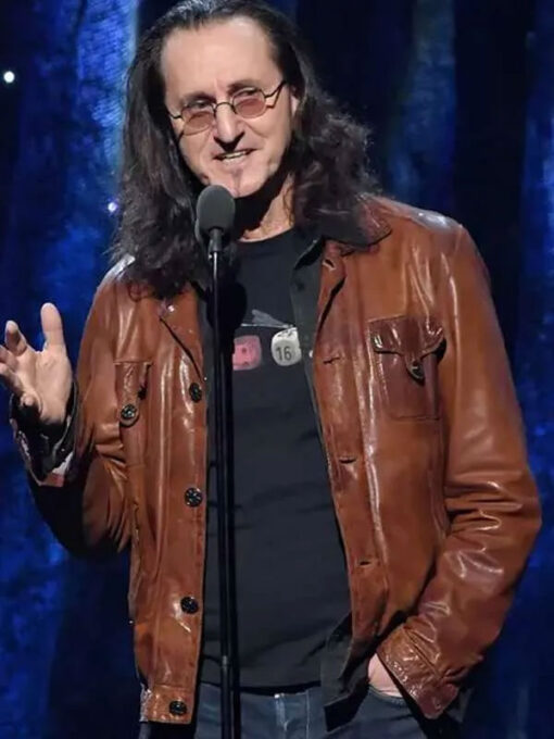 Geddy Lee Brown Leather Jacket