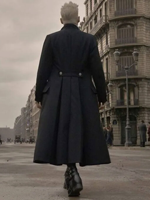 Grindelwald Black Wool Trench Coat