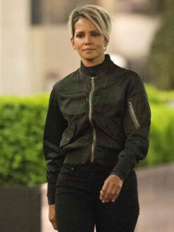 Halle Berry Black Bomber Jacket