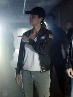 Jocinda Fowler Nasa Gray Bomber Jacket