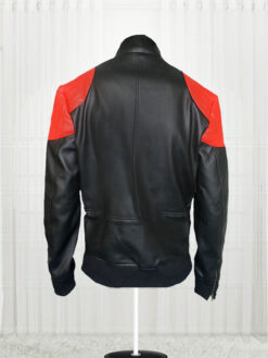 Kid Cudi Black and Red Leather Jacket