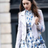 Lily Collins Biker Jacket