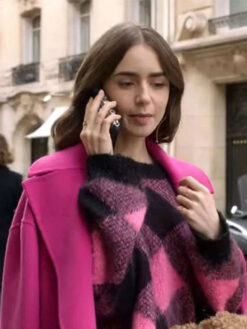 Lily Collins Woolen Sweater