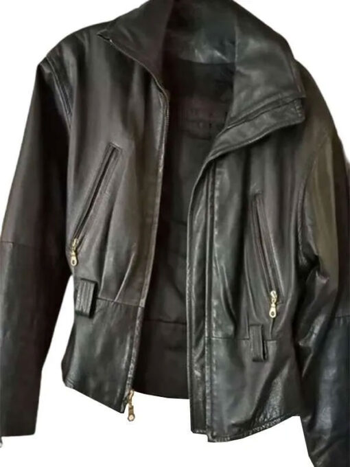 Lone Wolf No Club Black Leather Jacket