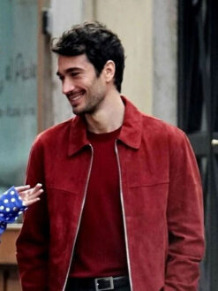 Marcello Red Suede Jacket