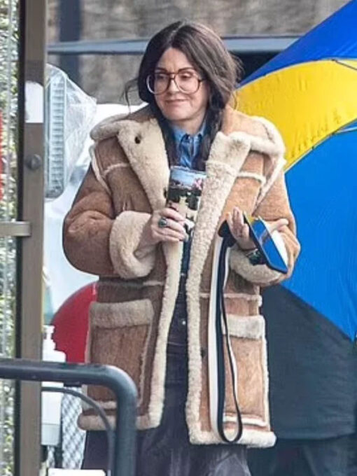 Megan Mullally Brown Coat