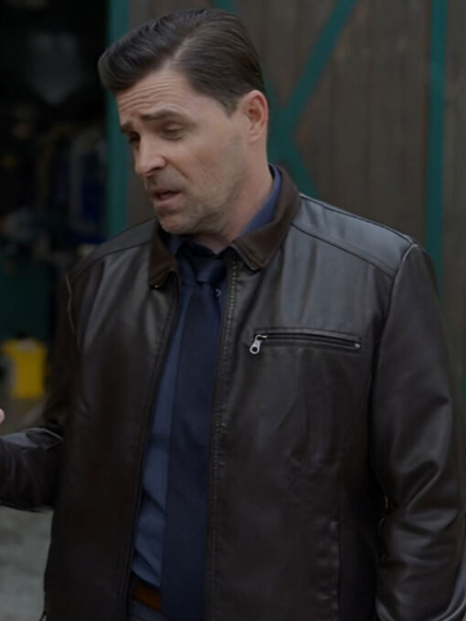 Michael Hogan Brown Leather Jacket