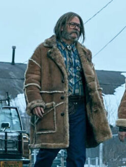 Nick Offerman Shearling Brown Coat