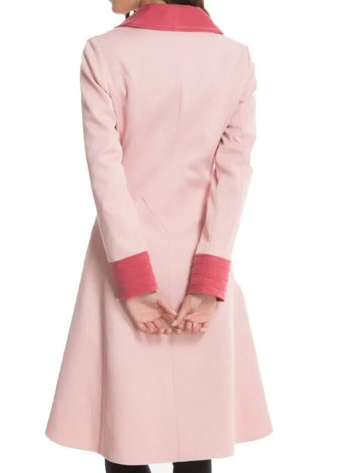 Queenie Pink Wool Coat