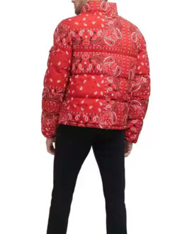 Red Bandana Puffer Jacket