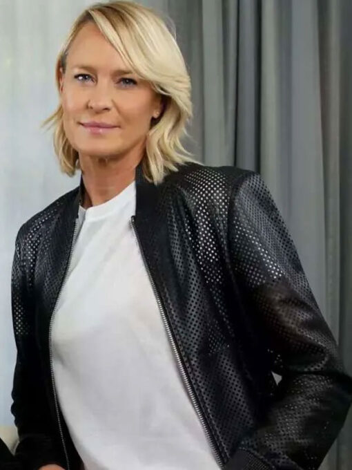 Robin Wright Black Bomber Jacket