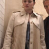 Selena Gomez Beige Coat