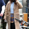 Selena Gomez Brown Coat