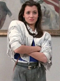 Sloane Peterson White Fringe Jacket