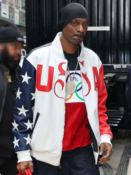 Snoop Dogg Multicolor Leather Bomber Jacket