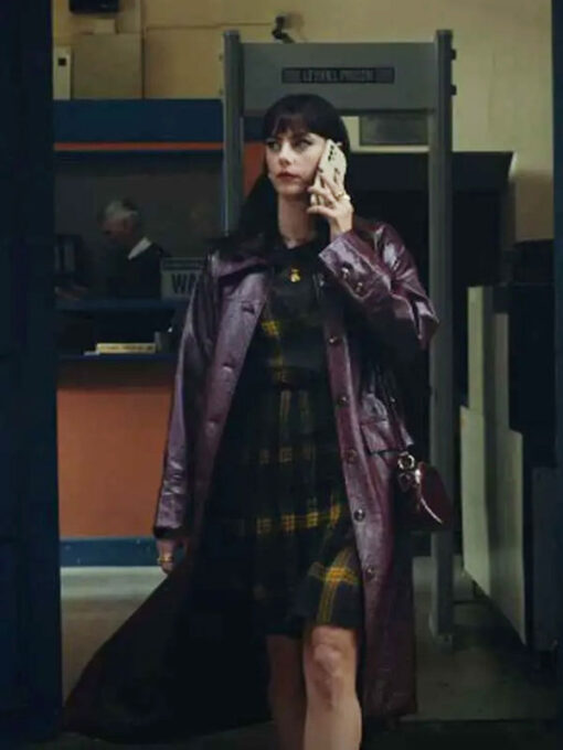 Susie Glass Maroon Trench Coat