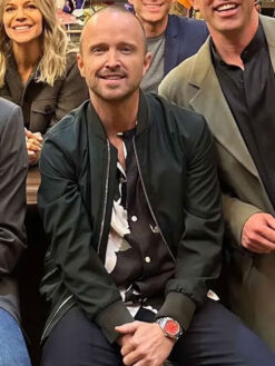 Aaron Paul Bomber Black Jacket