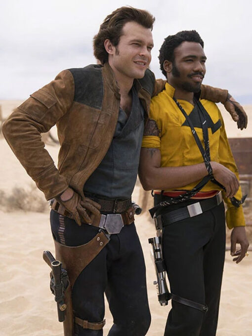 Alden Ehrenreich Brown Suede Leather Jacket