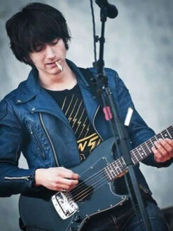 Alex Turner Blue Leather Jacket