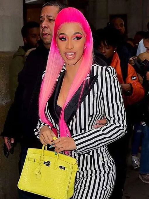 Cardi B Black and White Blazer