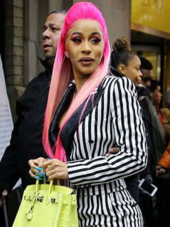 Cardi B Striped Blazer