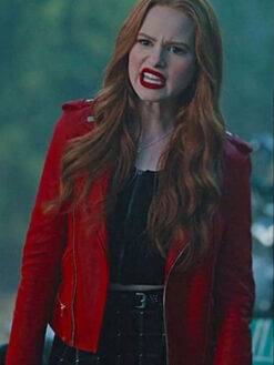 Cheryl Blossom Red Leather Jacket