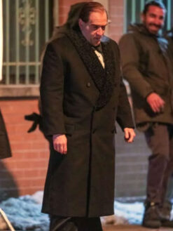 Colin Farrell Shearling Black Coat