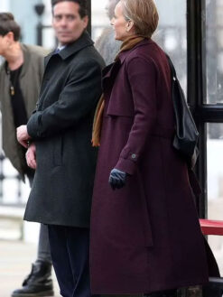 Diana Taverner Maroon Wool Coat