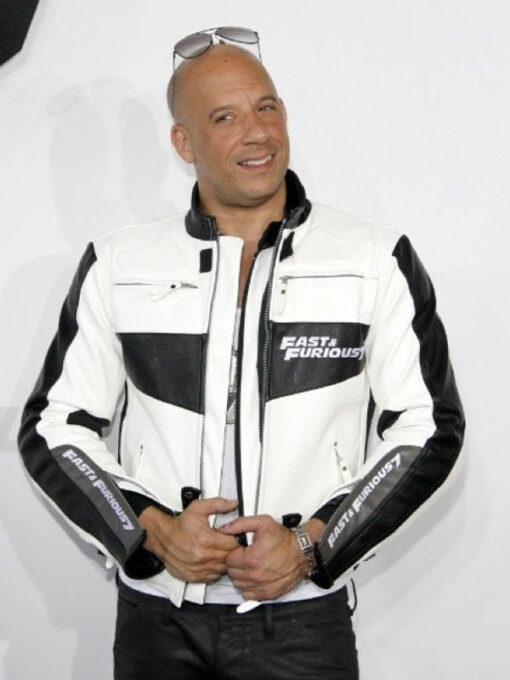 Dominic Toretto White and Black Jacket