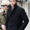 Eddie Redmayne Black Peacoat