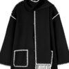 Embroidered Scarf Black Jacket