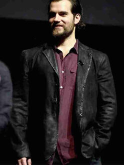 Henry Cavill Black Leather Jacket