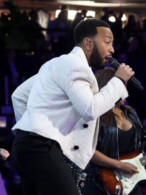 John Legend Democratic National White Blazer