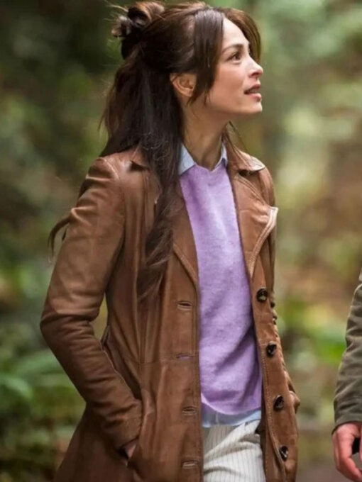 Kristin Kreuk Brown Coat