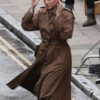 Kristin Scott Thomas Brown Coat