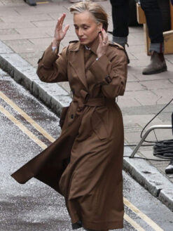 Kristin Scott Thomas Brown Coat