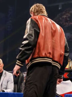 Logan Paul Black and Brown Leather Bomber Jacket