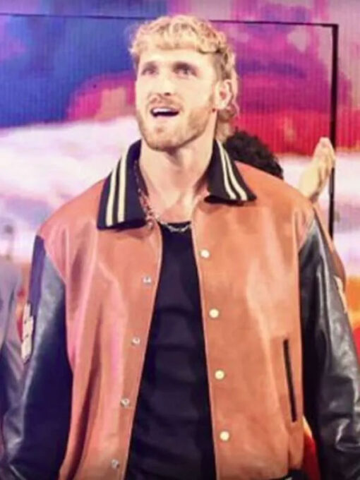 Logan Paul Black and Brown Leather Jacket