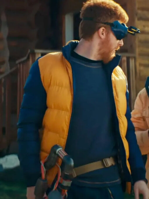 Lucas Fletcher Yellow and Blue Puffer Jacket