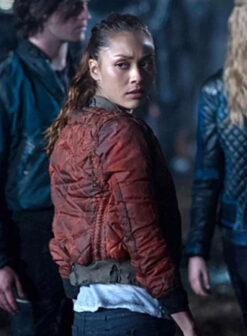 Raven Reyes Quilted Orange Bomber Jakcet