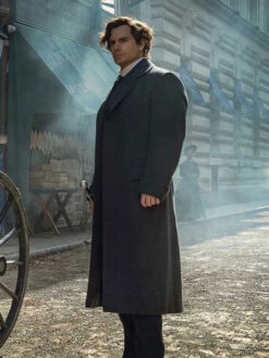 Sherlock Holmes Black Wool Coat