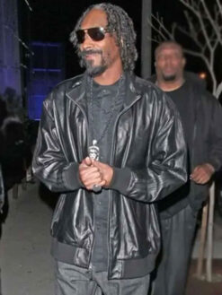 Snoop Dogg Leather Bomber Jacket