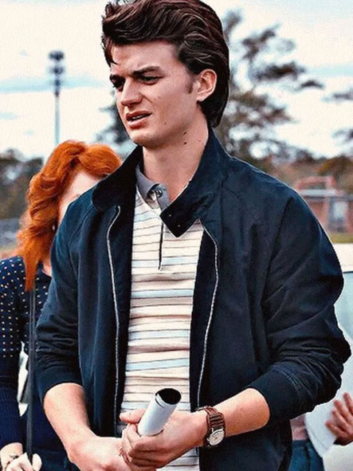 Steve Harrington Black Cotton Bomber Jacket