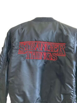 Stranger Things Black Bomber Crew Jacket