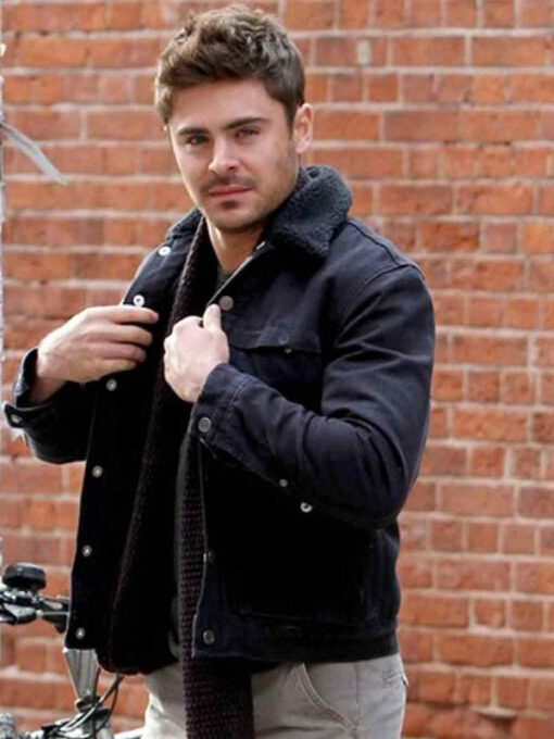 Zac Efron Black Cotton Jacket