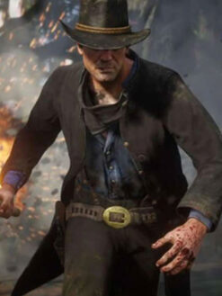 Arthur Morgan Brown Wool Trench Coat