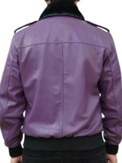 Bob the Goon Purple Leather Bomber Jacket