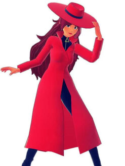 Carmen Sandiego Costume Red Trench Coat