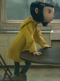 Coraline Jones Costume Yellow Hooded Jacket