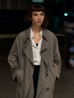 Diana Cavalieri Gray Cotton Coat